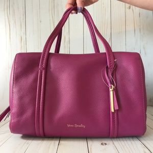 Vera Bradley Leather Mallory Satchel in WIld Berry